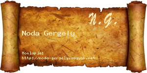 Noda Gergely névjegykártya